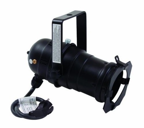 Eurolite PAR20 spot zwart long E27 50W snoer 30 cm + stekker met filterframe