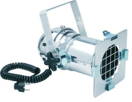 JB PAR46 spot chroom met 150W E27 fitting + filterhouder + krulsnoer met stekker