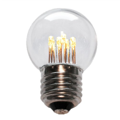 Tronix LED kogellamp 1W E27 230V 2700K IP44 met kunststof bol (polycarbonaat) helder niet dimbaar