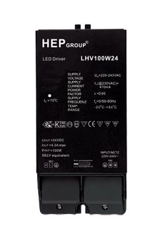 HEP LHV100W24 voeding 24V DC 100W met trekontlasting