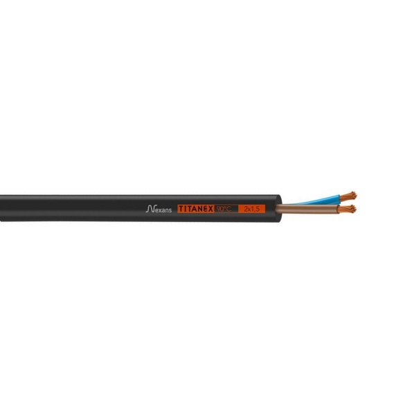 Nexans Titanex 90°C Eca neopreen kabel H07RN-F 2x1,5mm2 per 100m