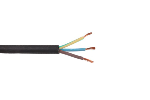 Firstlight VMvS H03VV-F 3x0,75mm2 rond zwart per rol 100m
