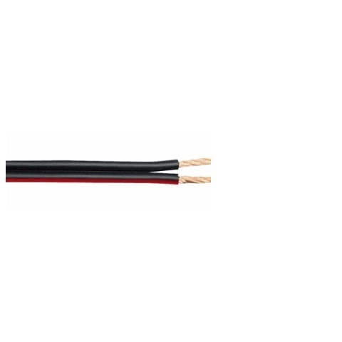 Luidsprekerkabel 2x2,5 mm2 rood/zwart /100m met dunne rode markering