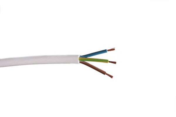 VMvL H05VV-F 3x0,75mm2 rond wit per rol 100m