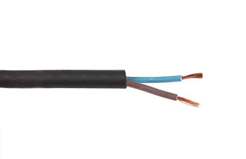 VMvL H05VV-F 2x1,5mm2 rond zwart per rol 100m