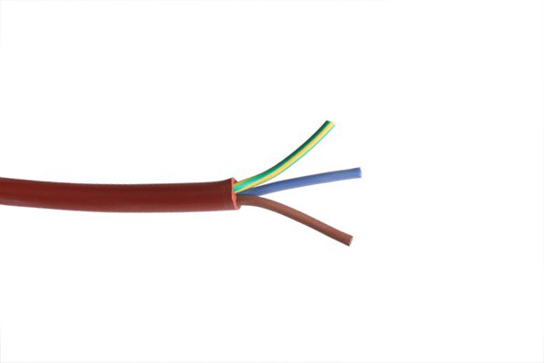 Siliconesnoer 3x1,0mm2 rood rond per meter