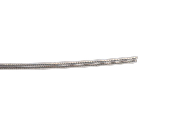 FEP snoer met FEP mantel 2x0,75mm2 plat (ovaal) 3,5x2,62mm transparant per rol 100m
