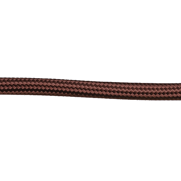 FL stofkabel 2x0,75mm2 glanzend per meter donkerbruin