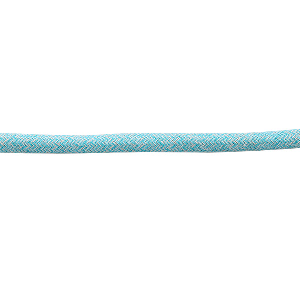 FL stofkabel 2x0,75mm2 per meter katoen lichtblauw