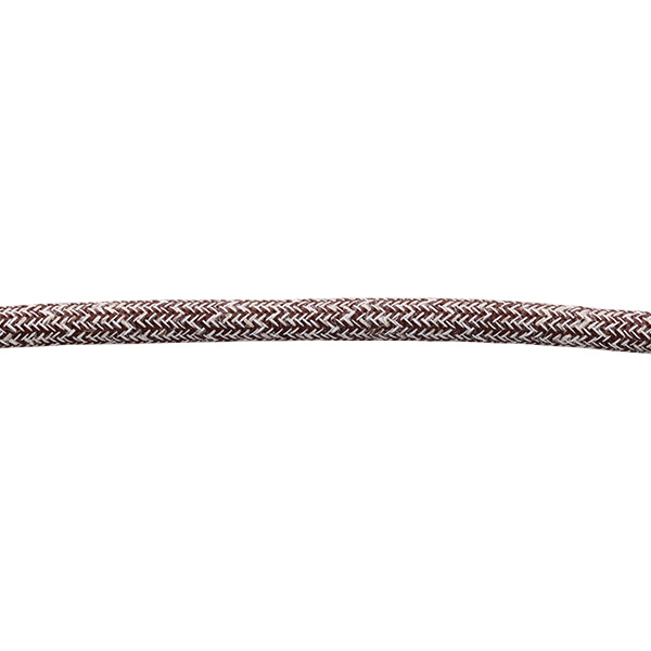 FL stofkabel 2x0,75mm2 per meter katoen bruin