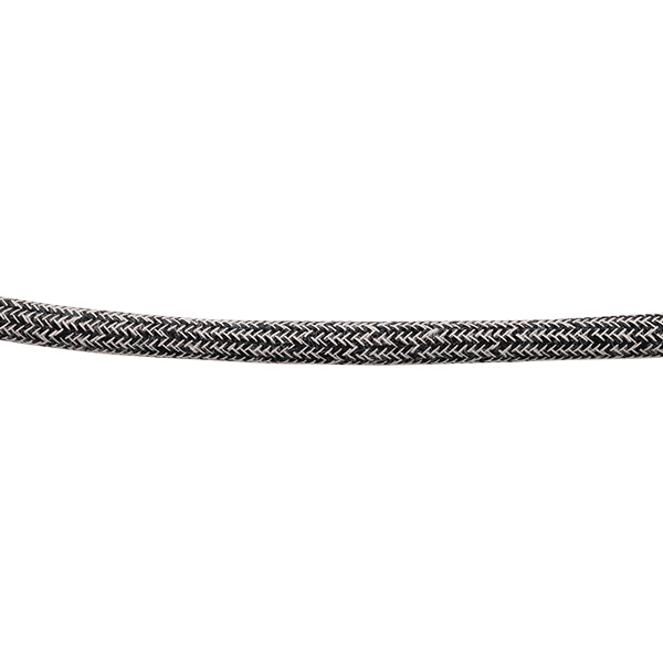 FL stofkabel 2x0,75mm2 per meter katoen zwart