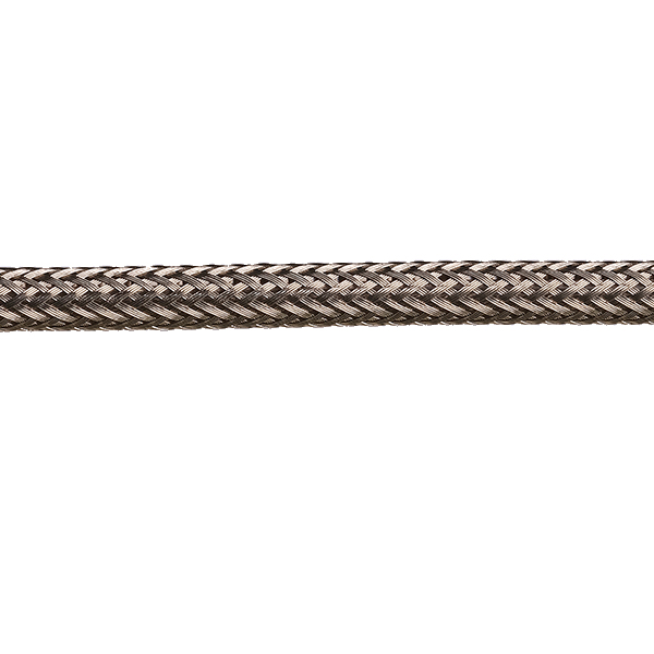 Kabel 2x0,75mm2 per meter met decoratieve metaalkleurige mantel fijn geweven en transparante binnenkabel