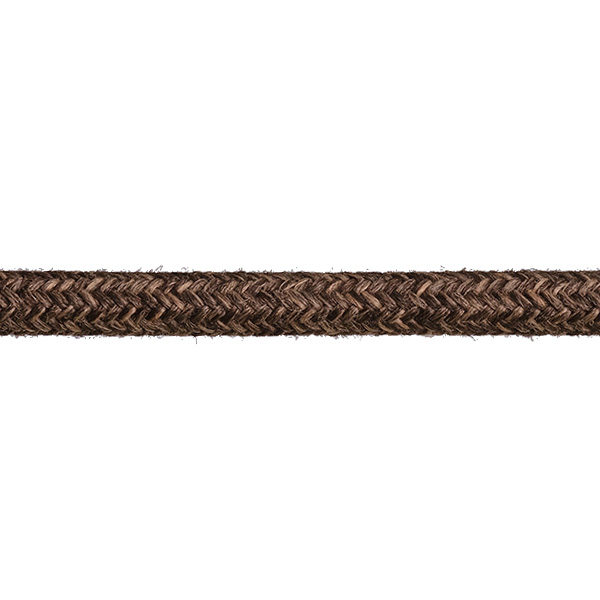 FL stofkabel 2x0,75mm2 per meter linnen (canvas) bruin