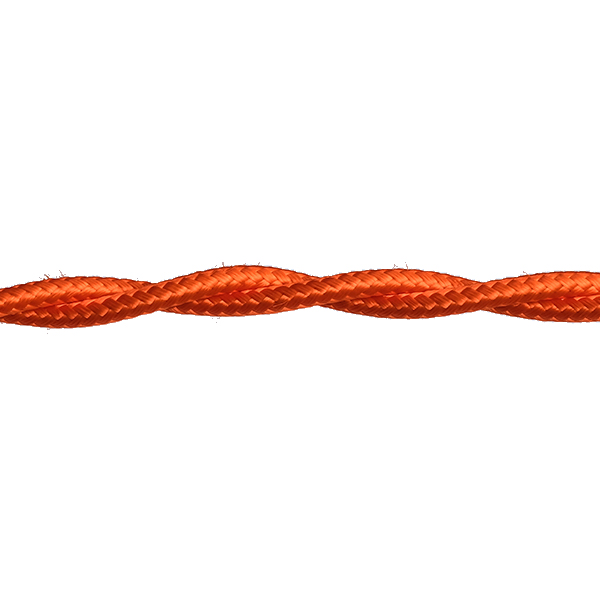 FL stofkabel gedraaid 2x0,75mm2 per meter oranje