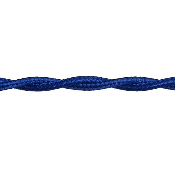 FL stofkabel gedraaid 2x0,75mm2 per meter blauw