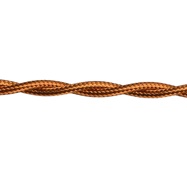 FL stofkabel gedraaid 2x0,75mm2 per meter whiskey