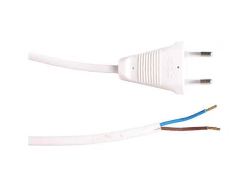 Firstlight eurosnoer 2x0,75mm2 5,0m wit