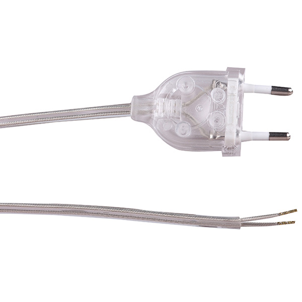 Arditi eurosnoer aangegoten stekker 2x0,75mm2 3,0m transparant