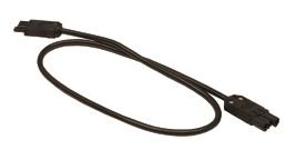 Elet-Plast koppelsnoer met platte 3 polige male en female connector 2,0m 3x1,5mm2 70° zwart