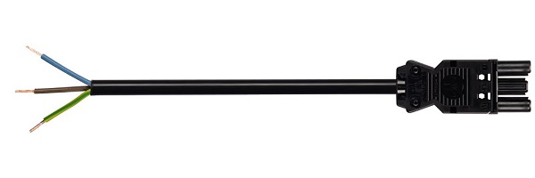 Wieland GST18-3 aansluitsnoer female 3,0m 3x1,5mm2 Eca zwart