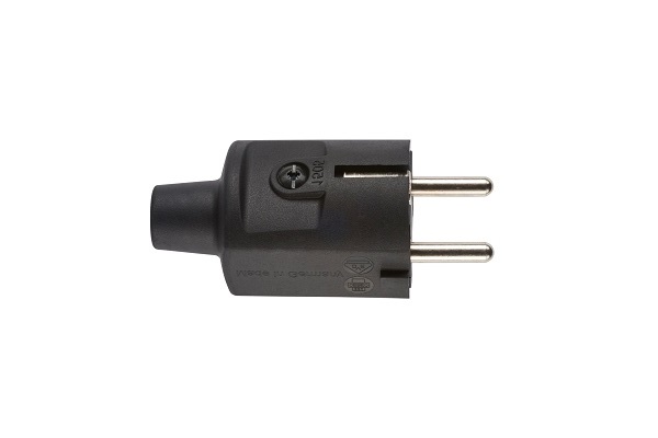 ABL stekker PVC met randaarde en penaarde zwart
