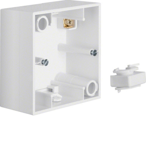 Berker S.1 opbouwrand 1V zonder afdekraam polarwit RAL9010 glanzend