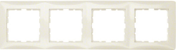 Berker S.1 afdekraam 4 voudig cremewit RAL1013 glanzend
 
