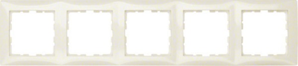 Berker S.1 afdekraam 5 voudig cremewit RAL1013 glanzend
 
