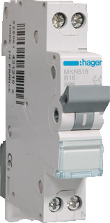 Hager MJN516 1p+N 16A C inst.aut