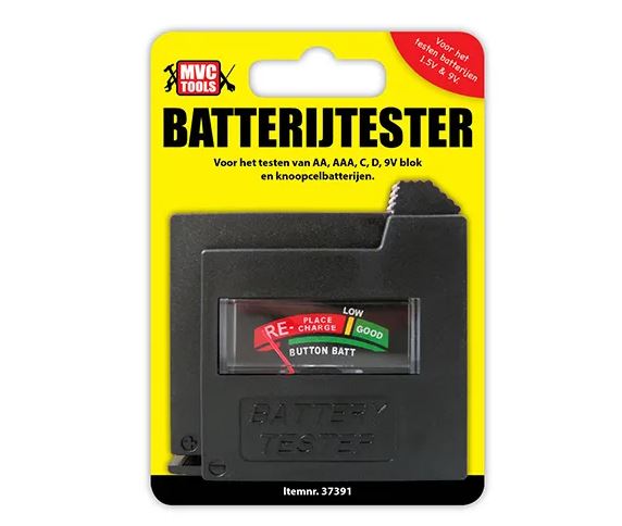 Batterij tester AAA AA C D 9V + knoopcellen van 1,5-9V